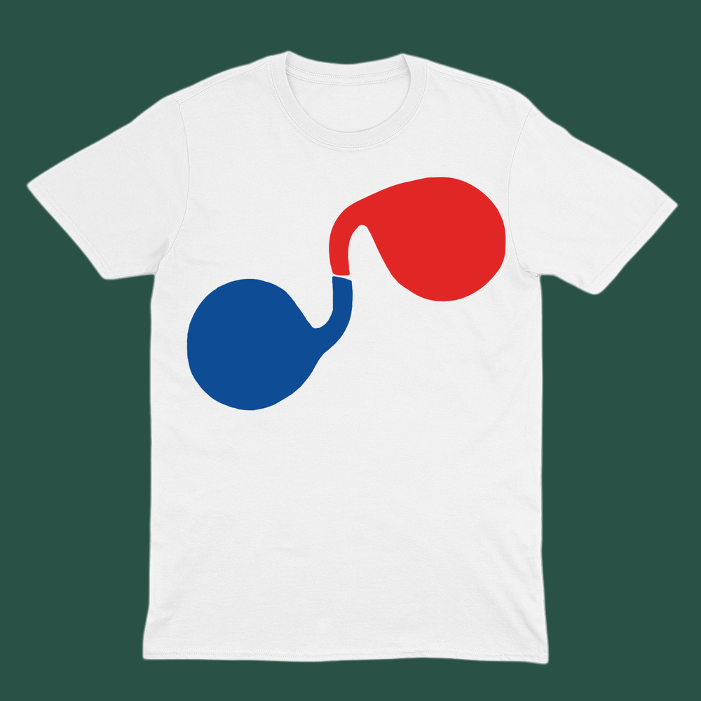 RED BLUE BUBBLE - White T-shirt