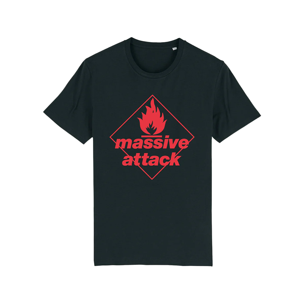 BLUE LINES - Red logo black T-shirt