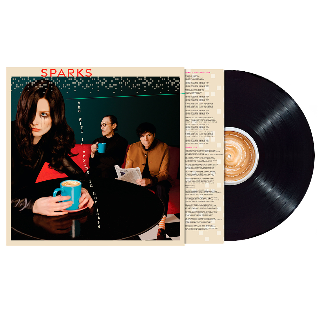 Vinyl record album by the band Sparks, showing the album cover and sleeve with lyrics.