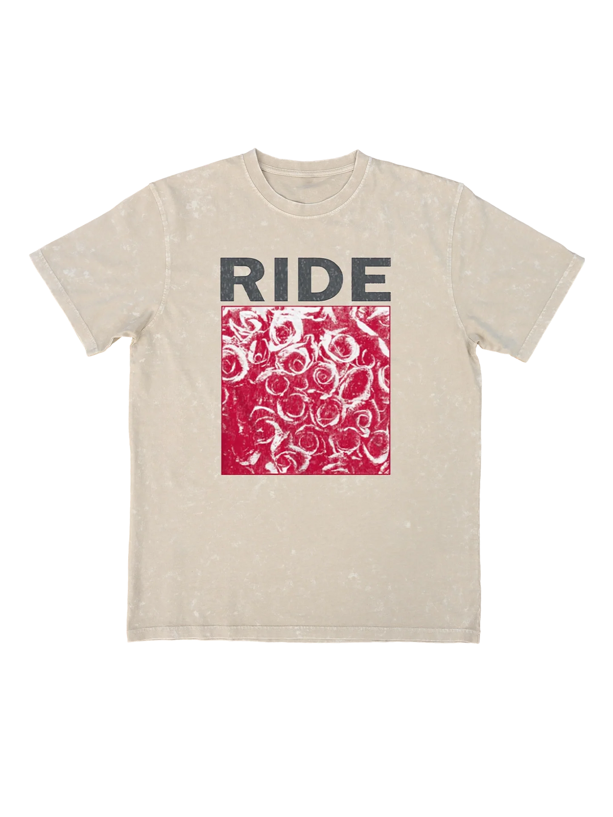 Roses - ミネラルウォッシュ クリーム Tシャツ