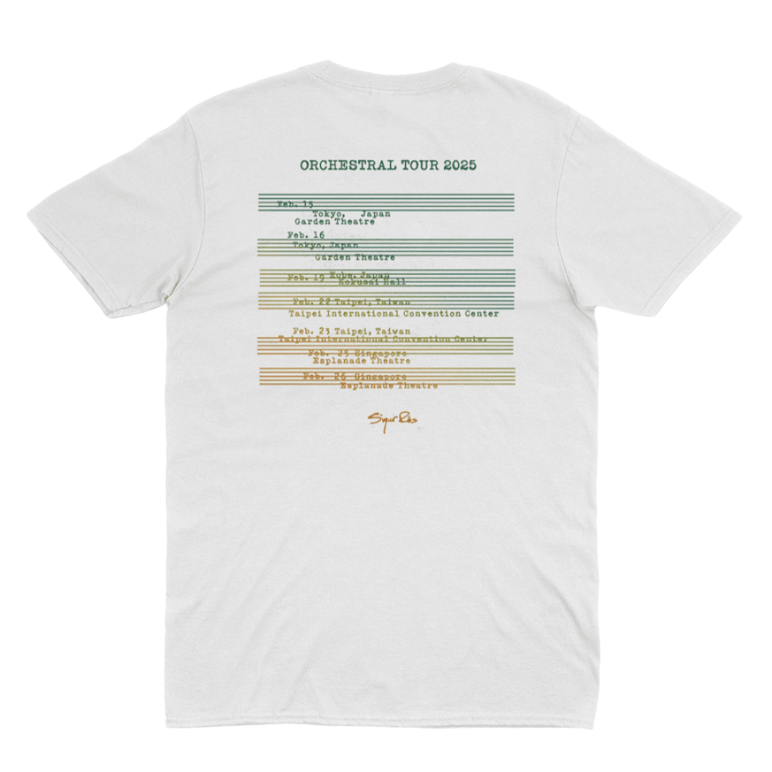 Sigur Rós Asia Orchestral Tour 2025 - T-shirt